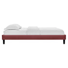 Modway Reign Performance Velvet Twin Platform Bed Frame - Dusty Rose-Stain-Resistant Performance Velvet