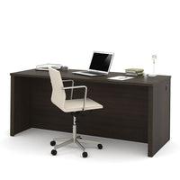 BESTAR Embassy 71" Executive Desk, Dark Chocolate (60401-1179)-Embassy offers numerous configuration possibilities for various uses.
