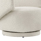 Modway Celestia Boucle Fabric Swivel Chair - Ivory-8