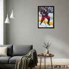 Johnny Gaudreau Columbus Blue Jackets - Framed Canvas - 22" x 31"-Ready to hang - arrives fully assembled