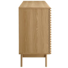 Modway Render 63" Sideboard Buffet Table TV Stand - Oak-Three Full-Extension Drawers
