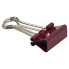 JAM Paper Colourful Binder Clips - Small - 3/4" (19 mm) - Burgundy - 25 Pack-25 Pack