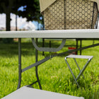 Outsunny 6ft Folding Table with Carrying Handle-Suitable for both indoor and outdoor use, versatile for various events