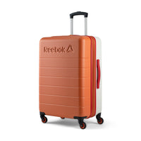 Reebok Double Dribble 26" Hardside Spinner Luggage - Orange-Single 360 degree spinner wheels for effortless, smooth & quiet rolling