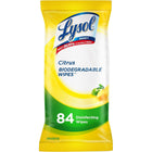 Lysol Biodegradable Disinfecting Wipes - Citrus - 84 Pack-Kills 99.9% of Viruses & Bacteria