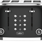 Salton NuRetro Digital 4 Slice Toaster - Midnight Black-6 different toasting levels for precise browning, from lightly golden to extra crisp. reheat, defrost and bagel (toasts only one side) functions for perfect results.