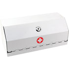 Helix Locking Prescription Drug Cabinet - Heavy-Duty Steel Construction - White-Not intended to act as an absolute fail-safe to entry