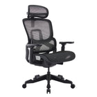 TygerClaw Ergonomic Chair with Advanced Comfort Mesh Chair-Chair features a full black mesh back and seat that offer breathable, cushioned support, ensuring you stay cool and comfortable