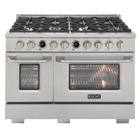 Kucht 48" KXP Series Dual Fuel Range Natural Gas - Stainless Steel-New Kucht Horus Digital Dial Thermostat