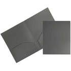 JAM Paper Heavy Duty Plastic Two-Pocket School Folders - Grey - 6 Pack-Colour: Teal Blue