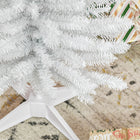 HOMCOM 5' Pencil Artificial Christmas Tree with Realistic Branches - White-Colour: White 