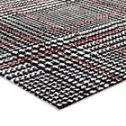 Modway Kaja Abstract Plaid Area Rug - 5 ft W x 8 ft L - Ivory Black/Red-100% Polyester Microfiber