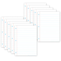 Ashley Productions Smart Poly PosterMat Pals Space Savers - 13" x 9-1/2" - White Notebook Paper - 10 Pack-It's a poster, it's a placemat, it's both! Great smaller size for easy use in the classroom, home, office, or on the go!
