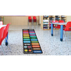 Ashley Productions Smart Poly The Original Fun Mat Mat Runner - 15.5" x 47" - Days - Months - Seasons - Chalk Loop-Slip-Resistant and Durable: Heavy-duty rubber backing ensures safety and durability, perfect for high-traffic areas.