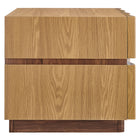 Modway Isola 2 Drawer Nightstand - Light Oak Walnut-Assembly Required