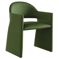 Modway Talia Performance Velvet Dining Armchair - Moss Green-Stain-Resistant Performance Velvet