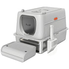 PawHut XL Stainless Steel Cat Litter Box with Lid and Flip Cover-Includes a stainless steel tray that prevents odors for easy cleaning