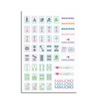 Hilroy Mahjong Stickers - 4 Sheets-Mahjong-inspired designs