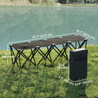 Outsunny Portable 4-Seater Folding Team Sports Sideline Bench-Lightweight, foldable design includes carrying bag for easy transport