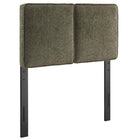 Modway Lindee Boucle Fabric Twin Headboard - Sage-Pillow Style Headboard