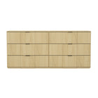 Manhattan Comfort Clive 72" Mid-Century Modern 6-Drawer Double Dresser - Natural Oak-Clean-lined 6-drawer dresser crafted from manufactured wood for a refined, modern bedroom look