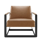 Modway Seg Vegan Leather Accent Chair - Tan-6