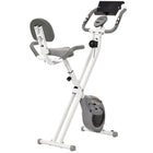 Soozier Folding Exercise Bike with 8-Level Magnetic Resistance - Grey-Foldable Fitness Exercise Bike for space-saving storage 