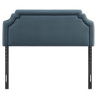 Modway Magnolia Stain-Resistant Performance Velvet King Size Headboard - Cadet Blue/Midnight-Adjustable Mounting Positions