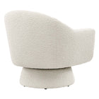 Modway Astral Boucle Fabric Swivel Chair - Ivory-Minimal Assembly Required