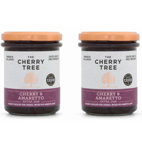 The Cherry Tree Cherry & Amaretto Extra Jam - 225 g - 2 Pack-Rich extra jam made with succulent sour cherries.