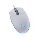 Logitech G203 LightSync RGB Gaming Mouse - White-Step up to gaming grade with 8,000 DPI optical sensor with zero filtering and smoothing for improved control and precision over standard computer mice with G203 wired mouse