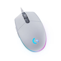 Logitech G203 LightSync RGB Gaming Mouse - White-Step up to gaming grade with 8,000 DPI optical sensor with zero filtering and smoothing for improved control and precision over standard computer mice with G203 wired mouse