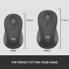 Logitech Signature M550 Wireless Mouse - Graphite-Upgrade your comfort: This work mouse provides long hours of comfort thanks to a contoured shape, soft thumb area, and rubber side grips that keep your hand snug and in place