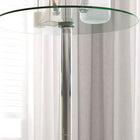 HOMCOM Round Bar Table for 2, Easy Assembly for Home Bar Cocktail Bistro - Clear-Assembly required