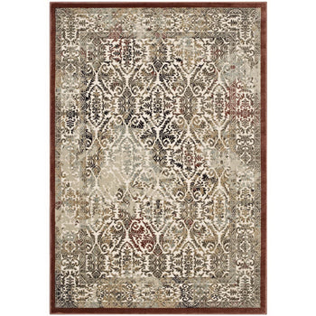 Modway Hester Ornate Turkish Vintage Area Rug - 5 ft W x 8 ft L - Tan ...