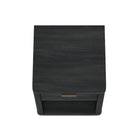Manhattan Comfort Evelyn 20" Modern 1-Drawer Nightstand 2-Piece Set - Charcoal Grey-20" L x 20" W x 24" H