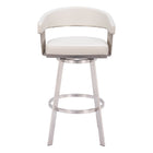 Zuo Bantry Swivel Barstool - White-Plush and durable faux leather fabric