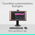 Logitech MX Master 4 Ergonomic Wireless Mouse - Black-Designed for a positive future: Plastic parts include recycled plastic - 54% Graphite; 48% Pale Grey, 100% recycled cobalt in the battery; built to last with improved stain resistance 