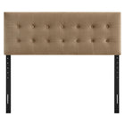 Modway Emily Stain-Resistant Performance Velvet Full Size Headboard - Taupe-Seven Mounting Positions