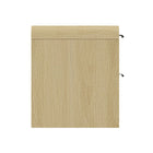 Manhattan Comfort Grace 28" Modern Nightstand 2-Piece Set - Natural Oak/Black-Perfect for Bedside Storage, Lamps or Display Items