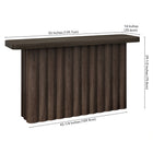 Hudson&Canal Olie 55" Wide Rectangular Fluted Console Table - Brown Oak-Product Dimensions: 55" L x 14" W x 29.5" H