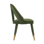 Manhattan Comfort Neda 20.87" Modern Velvet Upholstered Dining Chair - Olive Green - Set of 2-Inner Seat Depth: 18.5 in. Seat Height: 19.29 in. Inner Seat Width: 19.69 in