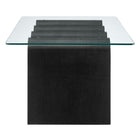 Modway Ondine Glass Top Coffee Table - Black-Assembly Required