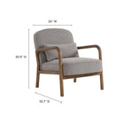 Modway Charlie Boucle Upholstered Armchair - Taupe-Boucle Fabric Upholstery