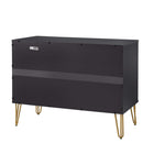Manhattan Comfort DUMBO Modern Dresser Set and 5-Drawer Tall Dresser Set - Black-22.04" L x 35.19" W x 44.64" H