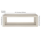Hudson&Canal Stellan 47"W Rectangular Coffee Table - Alder White-9