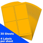 JAM Paper Mailing Address Labels, 4 x 5, Neon Orange, 2 sets of 120 (354329159g)-Size: Extra Large, 5 x 4 inches