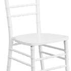 Flash Furniture HERCULES Series Wood Chiavari Chair - White-High Quality Hardwood Frame