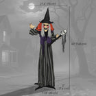 Outsunny Giant Animated Witch Halloween Decoration-Made from robust, long-lasting materials ensuring enjoyment for many Halloweens 