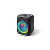 Philips - Haut-parleur de fête Bluetooth TAX3000-120 W max (60 W RMS) et Bass+. Vous aimez les bonnes lignes de basse? Avec son woofer de 8 po et notre technologie exclusive Bass+, les basses de cette enceinte de fête seront profondes, riches et pleines, même si vous écoutez à faible volume en fin de soirée. Vous obtenez 120 W max (60 W RMS) d’un son puissant, et deux tweeters de 2 po font en sorte que les voix ne se contentent pas de chanter, elles prennent leur envol.